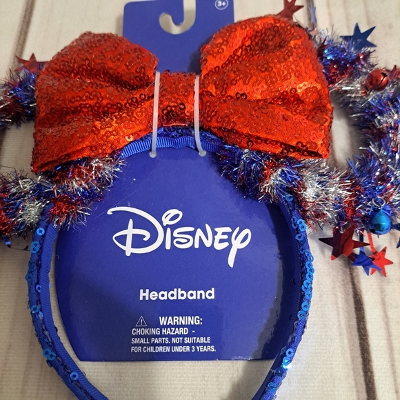 Disney Red and Blue Patriotic Mickey Ear Headband - Picture 3 of 4